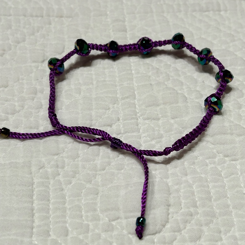 Purple Beaded Women's Bracelet